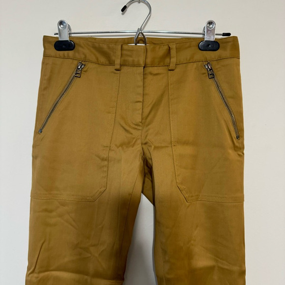 Veronica Beard Dune Cargo Jogger Pants Brown Zip Pocket Utility Cropped Size 0 - Picture 3 of 10